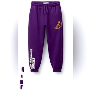 Zara Lakers NWT Purple Kids Joggers
